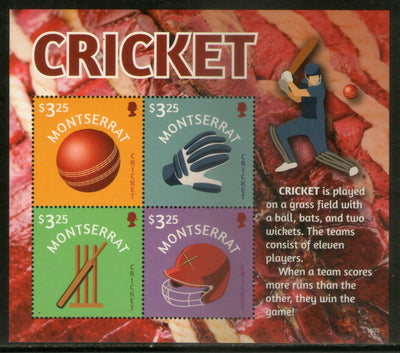 Montserrat 2016 Cricket Gears Sport Sheetlet MNH # 8420