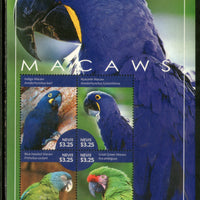Nevis 2014 Parrots Macaws Birds Wildlife Fauna Sc 1824 Sheetlet MNH # 8425