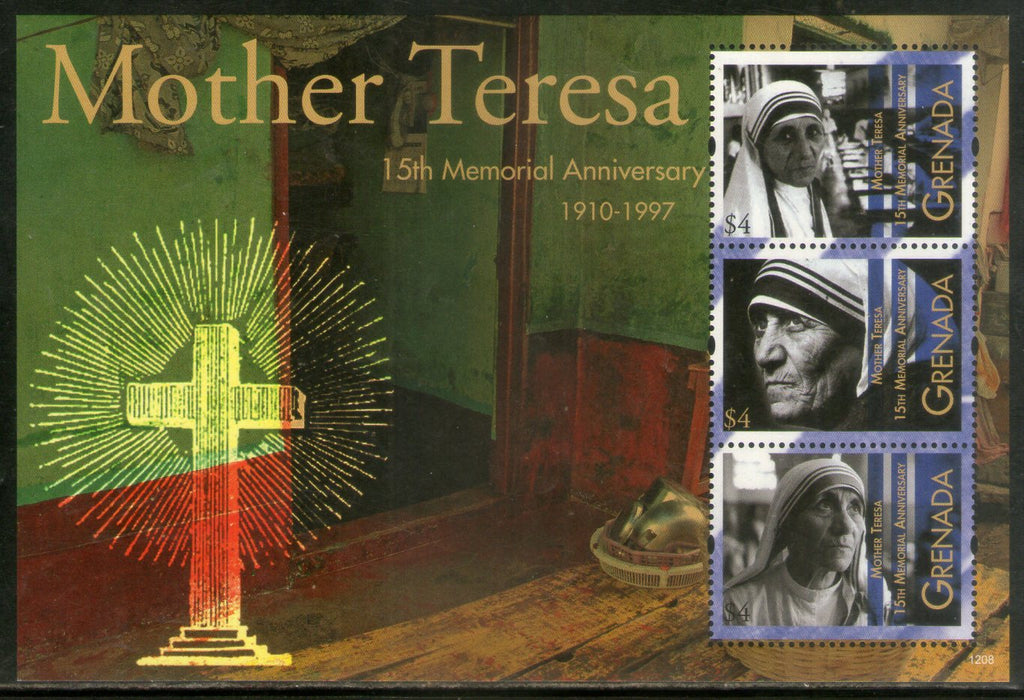 Grenada 2012 Mother Teresa of India Nobel Prize Winner Sc 3850 Sheetlet MNH # 8437