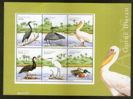 Guinea Bissau 2001 Water Birds Egret Pelican Wildlife M/s MNH # 8441