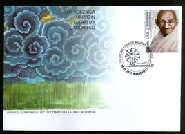 Poland 2019 Mahatma Gandhi of India 150th Birth Anniversary 1v FDC # 8446