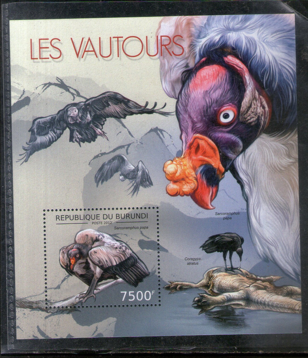 Burundi 2012 Vulture Birds of Prey Wildlife Animal Sc 1226 M/s MNH # 8471