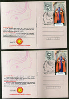 Inde 2021 Journée internationale de la femme Lucknow Oblitération spéciale 2 cartes postales différentes n° 8474