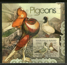 Burundi 2012 Pigeons Birds Wildlife Sc 1186 Imperf M/s MNH # 8475