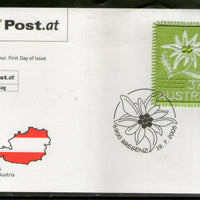 Austria 2005 Edelweiss Flower Sc 2019 Embroidered Odd Shape Exotic Stamp FDC # 8480