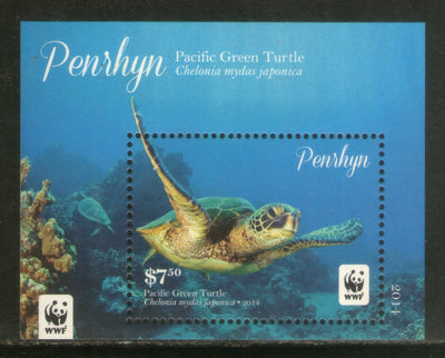 Penrhyn Islands 2014 WWF Pacific Green Turtle Reptiles Sc 545 M/s MNH # 84