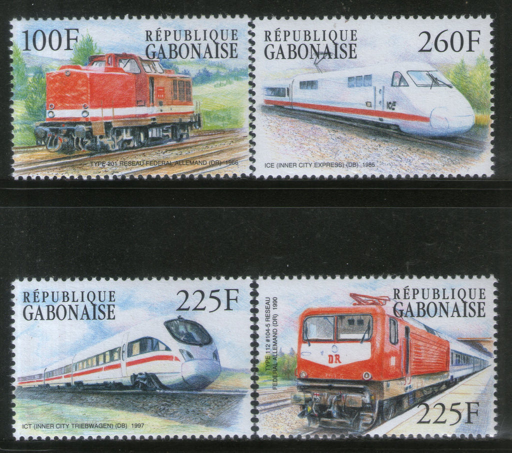 Gabon 2000 Locomotives Railway Train Transport Sc 1024-27 MNH # 851