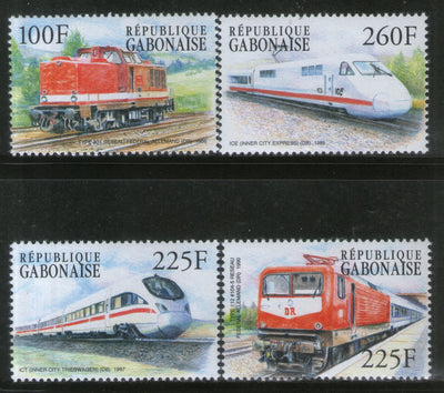 Gabon 2000 Locomotives Railway Train Transport Sc 1024-27 MNH # 851