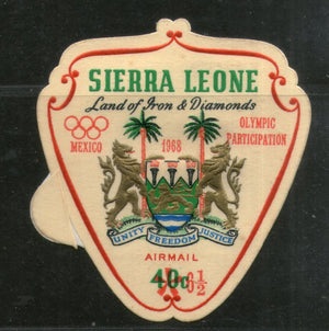 Sierra Leone 1968 40c O/p Mexico Olympic Diamond Odd Shaped Sc 364 MNH # 858