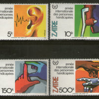 Zaire 1981 Int. Year of Disability Health Medicine Sc 1028-35 8v MNH # 85