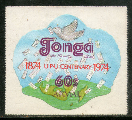 Tonga 1974 60s UPU Centenery Pigeon Odd Shaped Die Cut Sc C156 MNH # 88 - Phil India Stamps