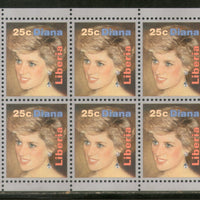 Liberia 2000 Princess Diana sheetlet of 10 stamps MNH # 9023