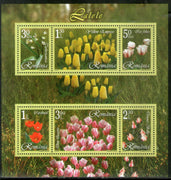 Romania 2006 Tulip Flower Plant Sc 4817b Sheetlet MNH # 9035