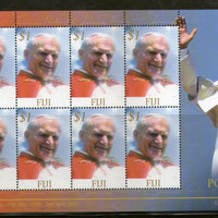 Fiji 2005 Pope John Paul II Famous People Religion Sc 1059 Sheetlet MNH # 9037