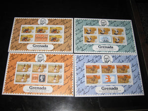 Grenada 1979 Sir Rowland Hill Sc 926-29 Sheetlets MNH # 9073