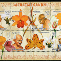 Guinea Bissau 2006 Mahatma Gandhi of India Orchids Sheetlet MNH # 9075