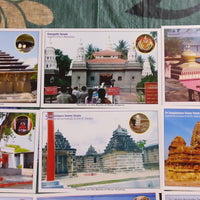 India Temples on Banks of River Krishna Hindu Mythology Set pf 18 Post Cards Mint # 9420