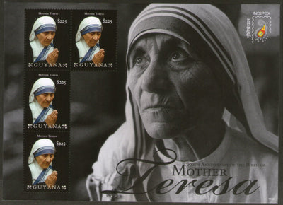 Guyana 2011 Mother Teresa of India Nobel Prize Winner Sc 4065 Sheetlet MNH # 9085