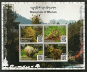 Bhutan 2019 Red Panda Wildlife Animals Species Langur Rihno Sheetlet MNH # 9089