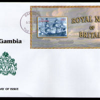 Gambia 2001 Royal Navy of British Ship Military Sc 2544 M/s on FDC # 9113