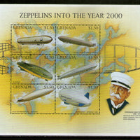 Grenada 1996 Zeppelin Flight Aviation Transport Sc 2576 Sheetlet MNH # 9143