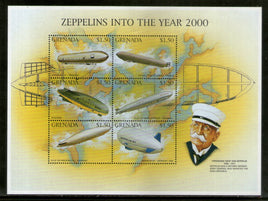 Grenada 1996 Zeppelin Flight Aviation Transport Sc 2576 Sheetlet MNH # 9143