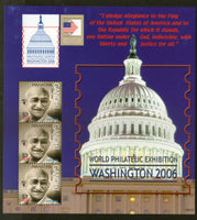 Nevis 2006 Mahatma Gandhi of India White House Washington Sc 1481 Sheetlet MNH # 9185