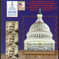 Nevis 2006 Mahatma Gandhi of India White House Washington Sc 1481 Sheetlet MNH # 9185