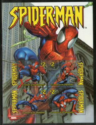 St. Vincent 2003 Spiderman Cartoon Film Character Cinema Sc 3145 M/s MNH # 9186