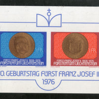 Liechtenstein 1976 Coins on Stamps Sc 918 M/s MNH # 918