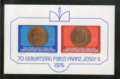 Liechtenstein 1976 Coins on Stamps Sc 918 M/s MNH # 918
