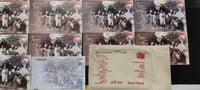 India 2011 22 Diff. Mahatma Gandhi Dandi March GUJPEX  Cancelled Post Cards with Khadi Cloth Envelope RARE
