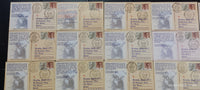 India 2011 22 Diff. Mahatma Gandhi Dandi March GUJPEX  Cancelled Post Cards with Khadi Cloth Envelope RARE