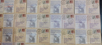 India 2011 22 Diff. Mahatma Gandhi Dandi March GUJPEX  Cancelled Post Cards with Khadi Cloth Envelope RARE