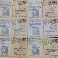 India 2011 22 Diff. Mahatma Gandhi Dandi March GUJPEX  Cancelled Post Cards with Khadi Cloth Envelope RARE