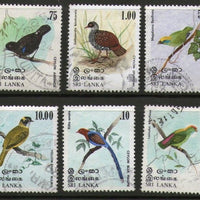 Sri Lanka 1979 Birds Blue Magpie Lorikeet Arrenga Spurfoul Barbet Bulbul Used # 925