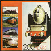 Micronesia 2004 Steam Locomotive Railway Train Sc 595 Sheetlet MNH # 9264