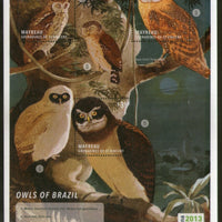 St. Vincent 2011 Owls of Brazil Birds of Prey Wildlife Fauna Sheetlet MNH # 9267
