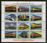 Sierra Leone 1995  Railway Trains Locomotive Transport Sc 1850 Sheetlet MNH # 9272