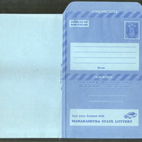 India 20p Ashokan Maharastra State Lottery Automobile Car Advt. Postal Stationary Inland Letter Sheet ILC Mint # 9280