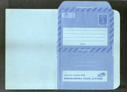 India 20p Ashokan Maharastra State Lottery Automobile Car Advt. Postal Stationary Inland Letter Sheet ILC Mint # 9280