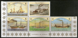 Saint-Thomas et les îles du Prince 1984, navires à vapeur Transport Sc 755 avec étiquette MNH # 9311C
