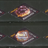 Romania 2006 Minerals Gems Odd Shape Stamp Sc 4852-57 MNH # 937