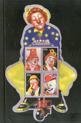 Palau 2003 Circus Performers Clowns Odd Shaped M/s Sc 739 MNH # 9387
