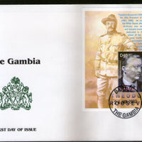 Gambia 2002 President T. Roosevelt Sc 2600 M/s on FDC # 9388