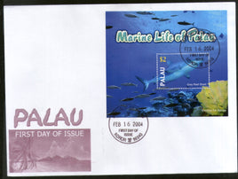 Palau 2004 Grey Reef Shark Fishes Marine Life Animals Sc 758 M/s FDC # 9396