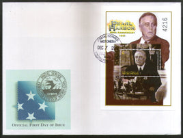 Micronesia 2001 Pearl Harbor US President Franklin Roosevelt Sc 481 M/s FDC # 9399
