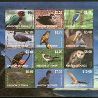 Tonga 2014 Birds Parrot Owl Wildlife Animal Sc 1170 Sheetlet MNH # 9400