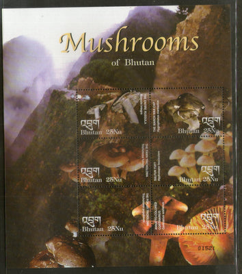 Bhutan 2002 Mountain Mushroom Fungi Plant Sc 1372 Sheetlet MNH # 9405