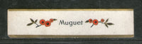 India 1950's Muguet French Print Vintage Perfume Label Multi-Colour # 940